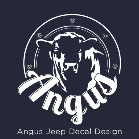 decal of a angus bull
