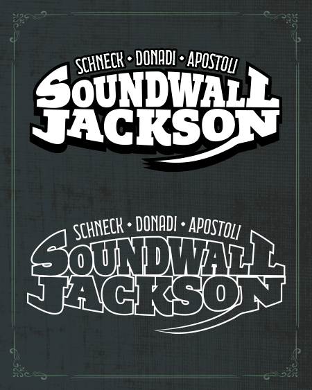 Soundwall Jackson Band Logo wordmark extensions on textured background