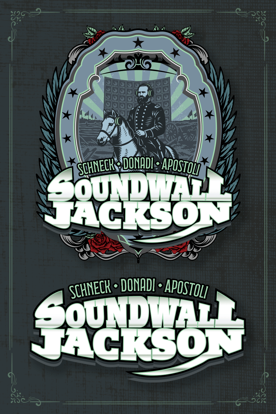Soundwall Jackson Band Logo with custom lettering and hand-drawn illustration